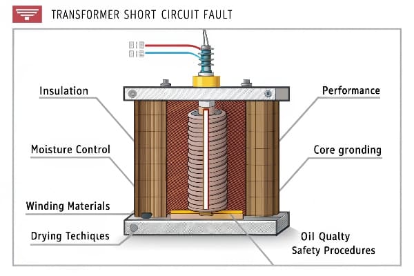 Transformer short circuit fault diagram