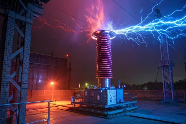 Corona discharge thermal image