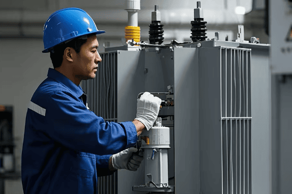 Dry transformer in compact space