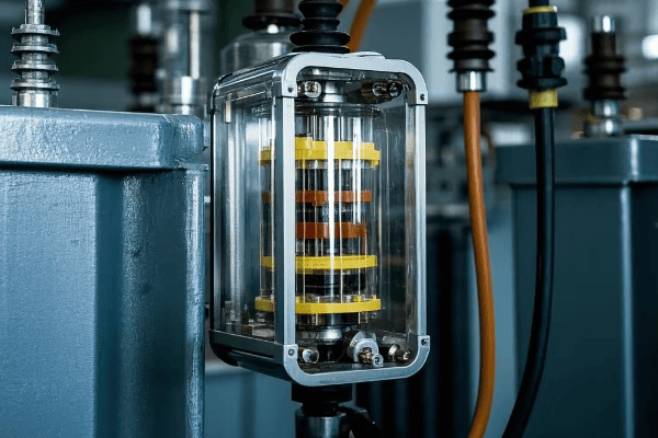 Oil surge relay in transformer