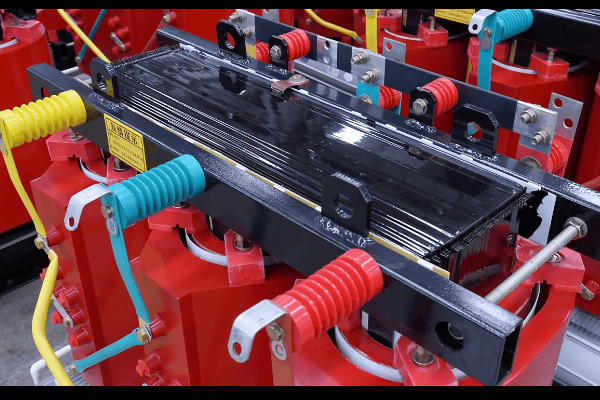 Dry type transformer in industrial setting