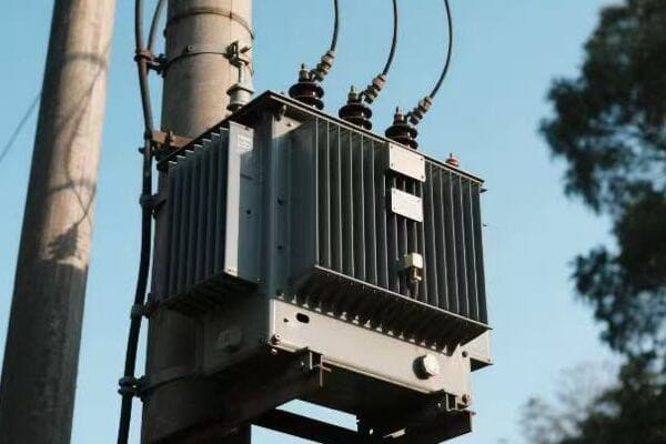 Transformer with safety features highlighted