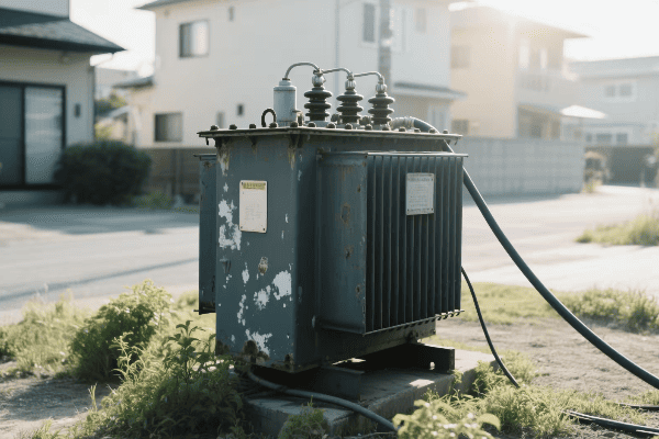 Various transformer types in power grid