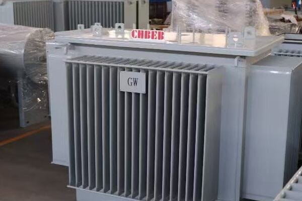 Animated diagram showing the working principle of a transformer