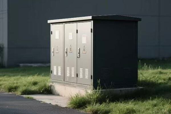 Cutaway view of an electrical transformer box