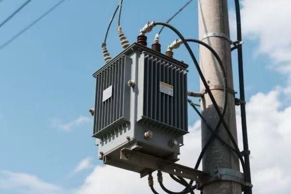 Overloaded transformer with visible stress