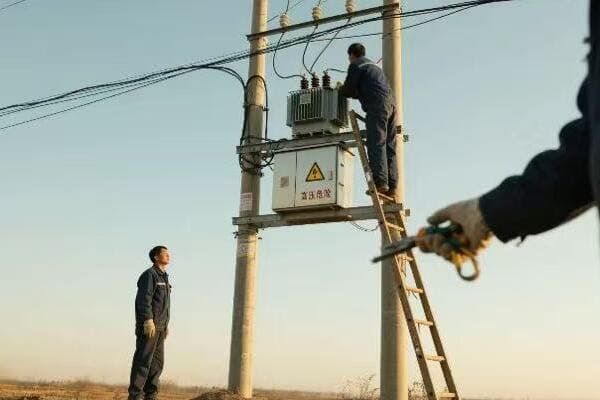 Technician wearing full PPE for transformer work