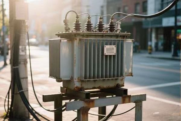 Smart grid diagram featuring pad mounted transformers