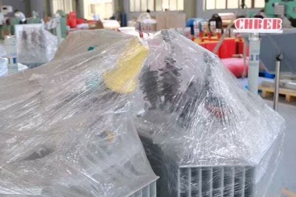 Image of transformers being prepared for export