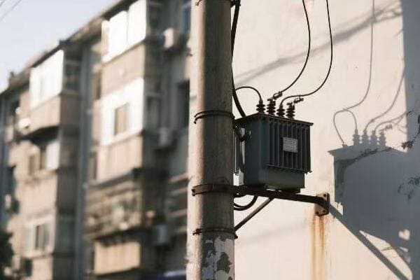 Cutaway view of a pole transformer