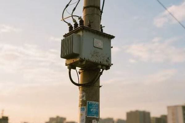 Close-up of transformer wiring connections