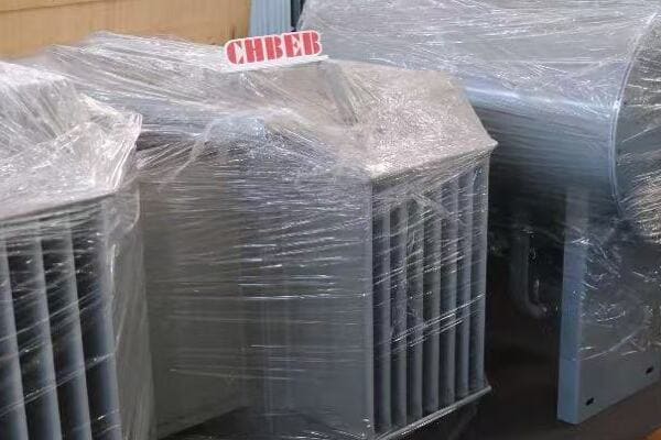 Image of a large substation transformer