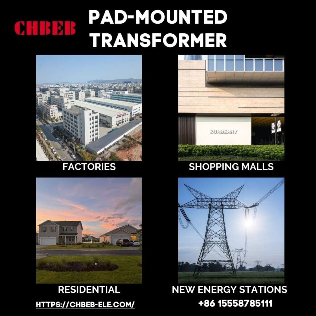 Single-phase vs three-phase pad-mounted transformer applications, residential vs industrial transformer.