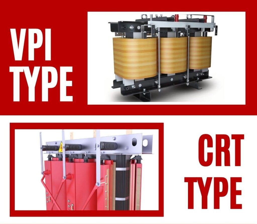 VPI vs CRT dry type transformer structure