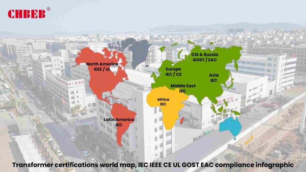 Transformer certifications world map