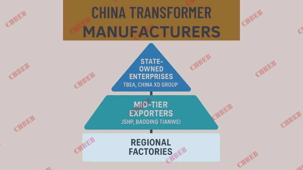 China transformer manufacturer hierarchy infographic