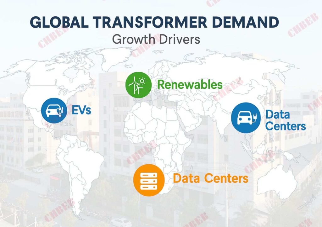 global transformer demand map renewables EV datacenter
