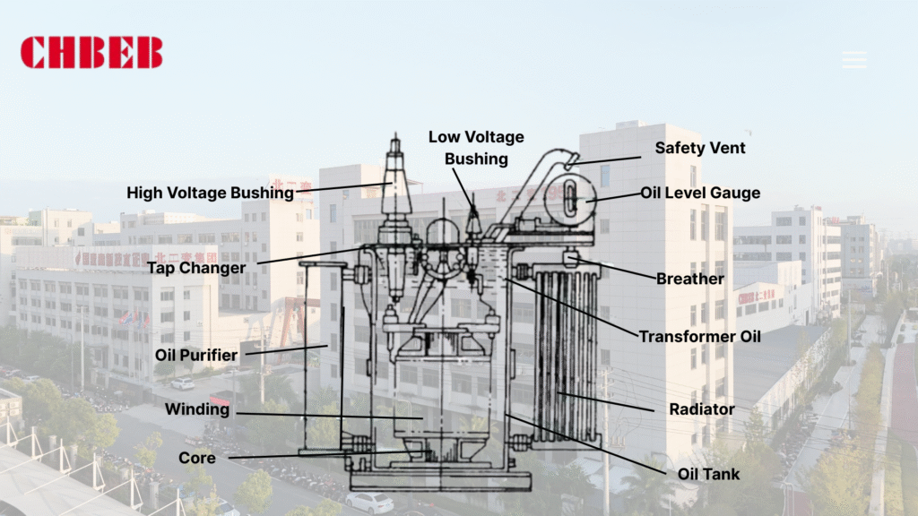 oil immersed transformer cooling circulation diagram
