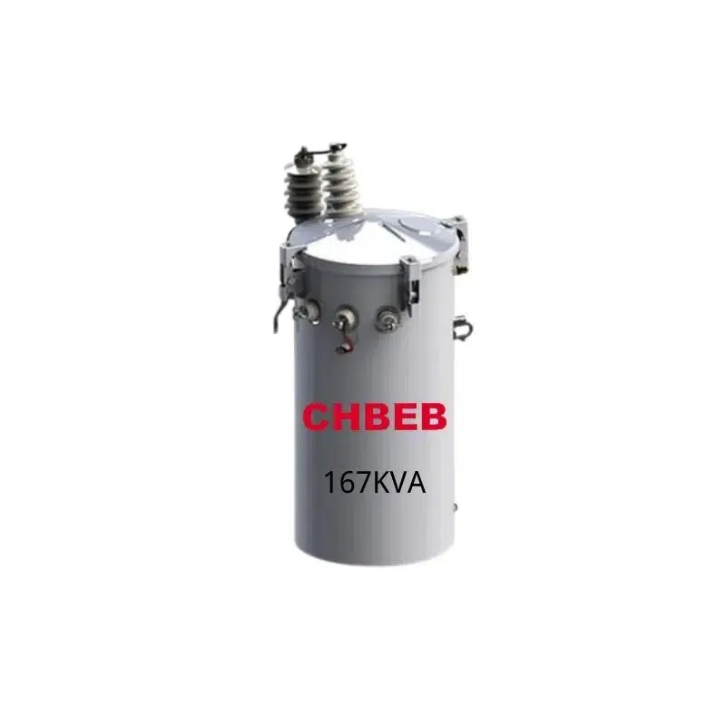 167 kVA pole mounted transformer for overhead lines, area distribution networks, and outdoor installation applications.